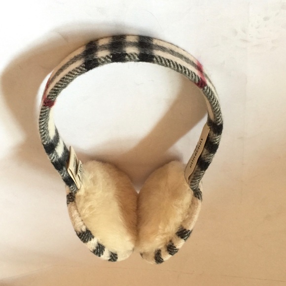 Burberry Accessories - Burberry Cashmere Nova Check Ear Muffs